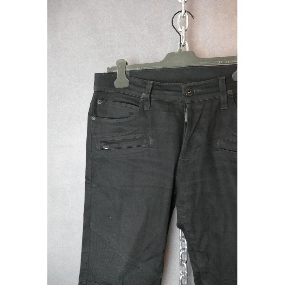 Hudson Blinder Biker Moto Jean Black Slim Fit Jeans 36x34 Moto Style Denim Pants